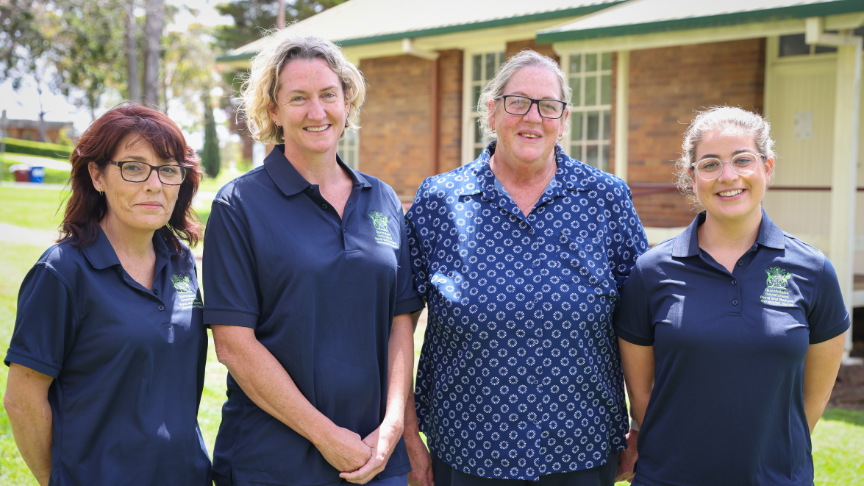 Four nurses standing together from the Rural Generalist Program