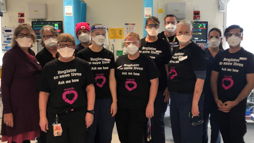 Nursing staff at Toowoomba Hospital for Donate Life Week